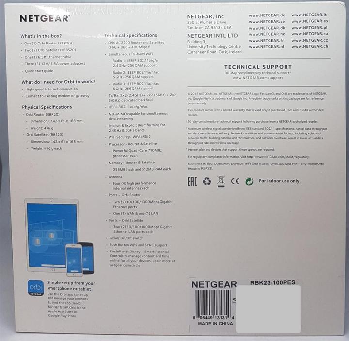 Image du produit Netgear Orbi RBK23 Mesh WiFi Set
