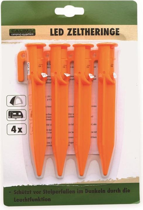 Calima CAMPING EQUIPMENT LED Piquets de tente, 4 pièces
