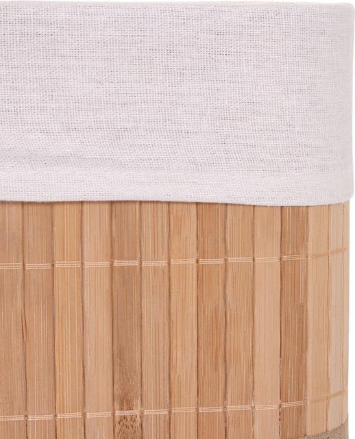 Produktbild Swisshandel24 3er Set Aufbewahrungskorb, Korb Aufbewahrungsbox Ordnungsbox Sortierbox Regalkorb, Bambus - naturfar (17 x 29 x 39 cm)