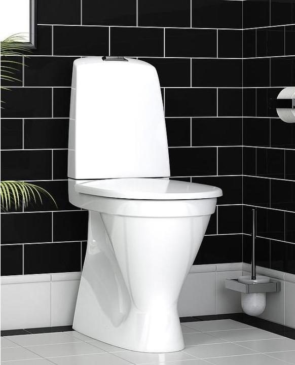 Gustavsberg Toilet Nautic 1546 - S-trap, high model, Hygienic Flush, White