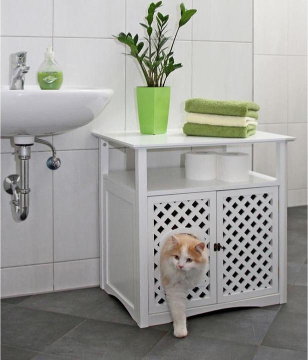Actual product image Kerbl Cat house for litter tray Helena (Cat litter box closed)