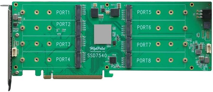 Produktbild HighPoint Rocket 1508 8x M.2 Port to PCIe 4.0 x16 NVMe HBA C