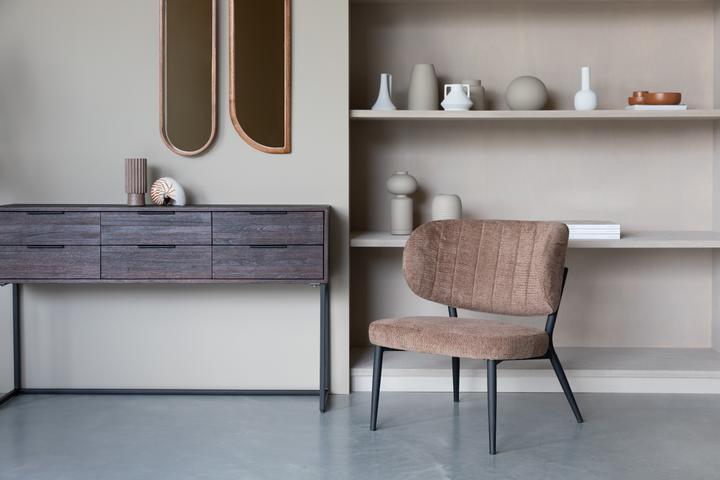 Produktbild Zuiver Sanne Lounge Chair Orange Grey