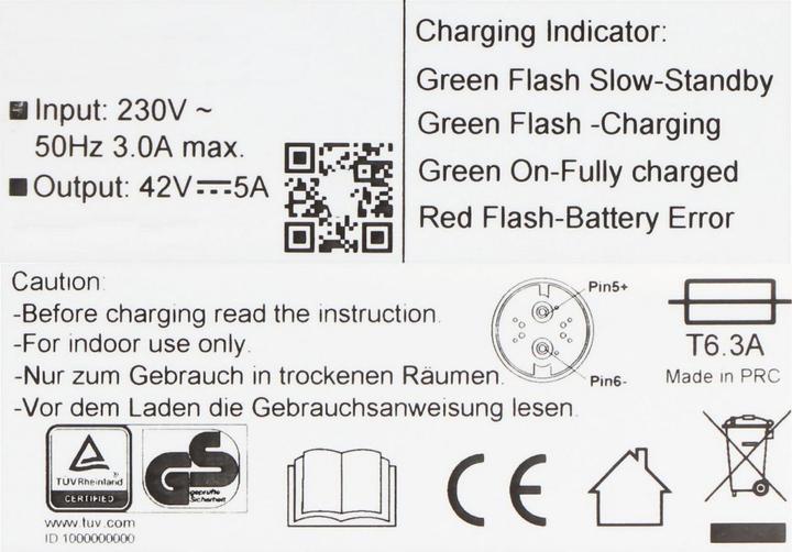 Produktbild BMZ E-Bike Akku Ladegerät Charger 42Vdc 5A Artikel. Part No. 24881-xx, mit Rosenberger Stecker (E-Bike Akku)