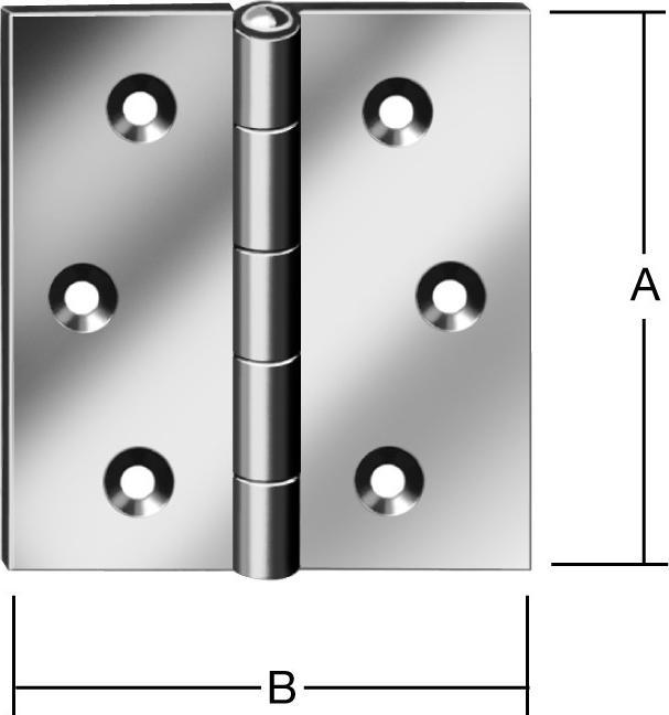 Immagine prodotto Vormann Cerniera 10503 Altezza 30 mm Larghezza 30 mm Spessore 0,8 mm Acciaio inox laminato, a spigolo vivo