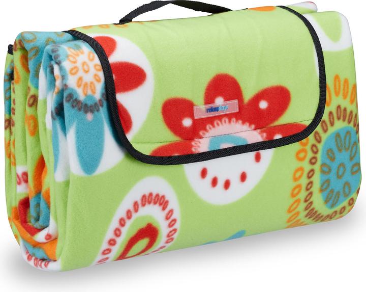 Actual product image Relaxdays Green Flower Picnic Blanket