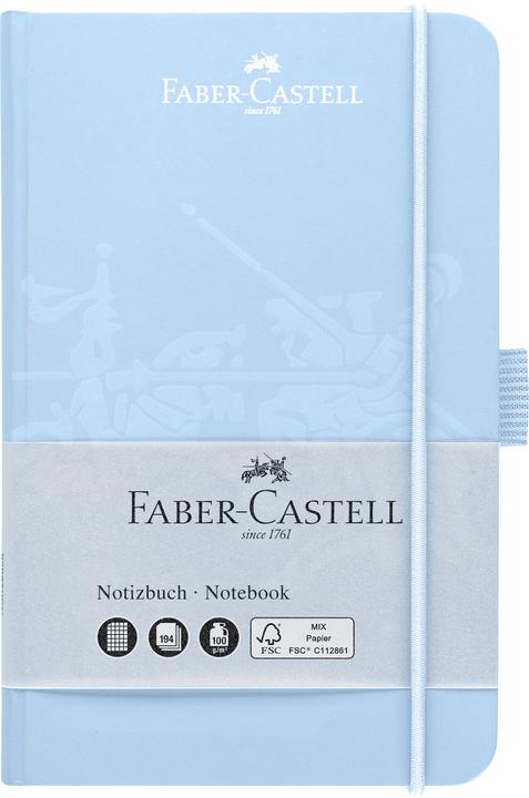 Actual product image Faber-Castell Notebook A6 sky blue (90 x 140 mm, Checked, Hardcover)