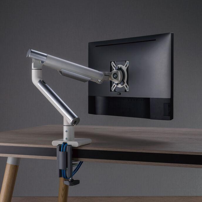 Produktbild Alterzone Arm One USB monitorarm i aluminium med 2 x 3.0 USB-porte, hvid (Tisch, 32")