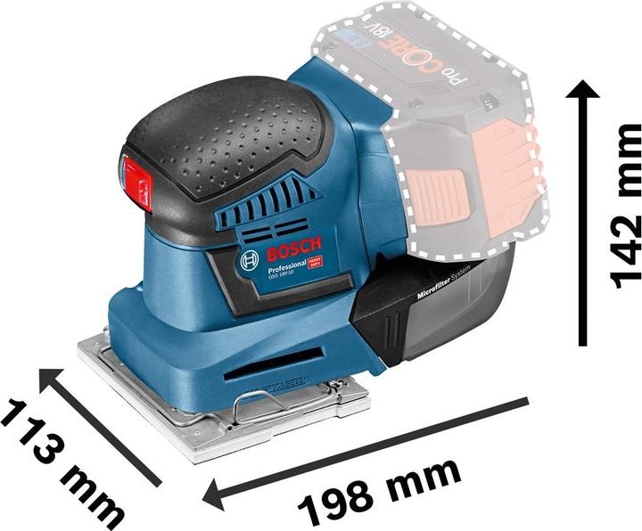 Actual product image Bosch Professional Gss 18v-10 (Sander)