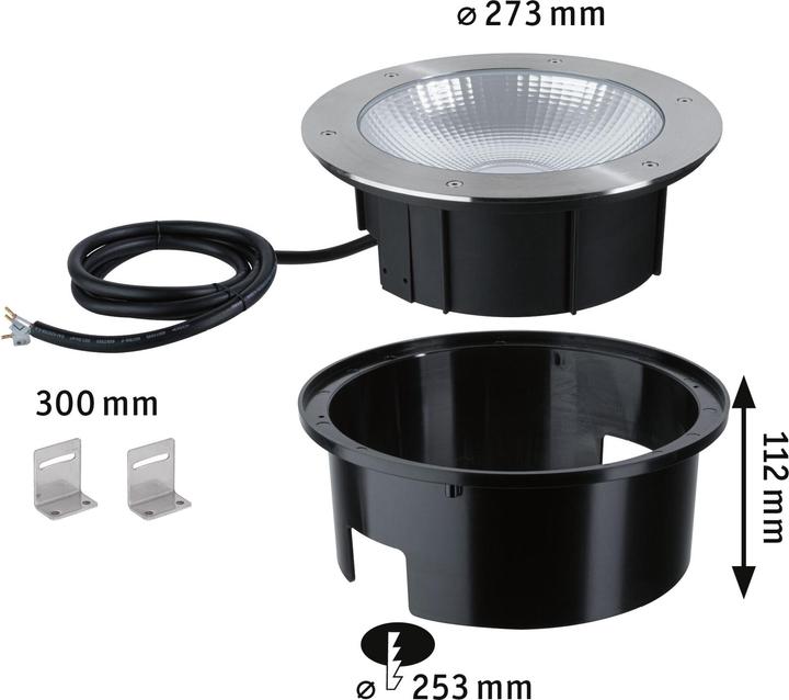 Actual product image Paulmann Durea recessed floor luminaire (1600 lm, IP67)