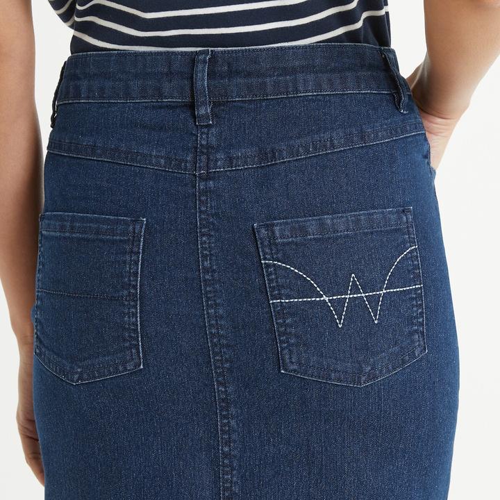 Actual product image Anne Weyburn Stretch denim denim skirt (34)