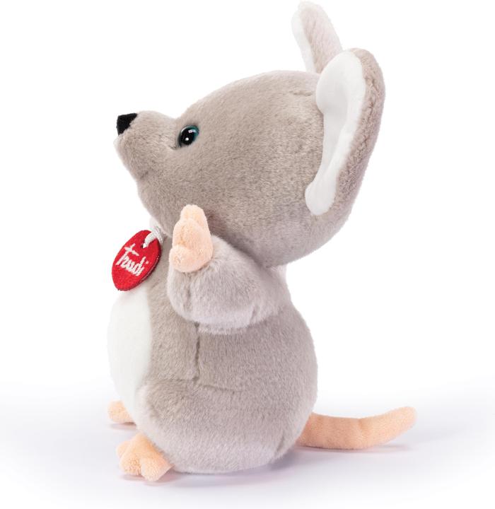 Actual product image Trudi Classic cuddly toy mouse Martin 17 x 23 x 10 cm, size S, high quality soft toy with soft arms and (10 cm)