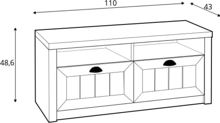 Actual product image Konsimo Lemas (110 x 48.5 x 43 cm)