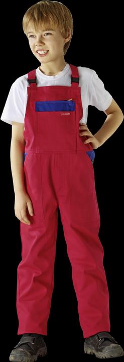 Planam Kinder-Latzhose mittelrot/kornblumenblau 98/104 110/116 (110)