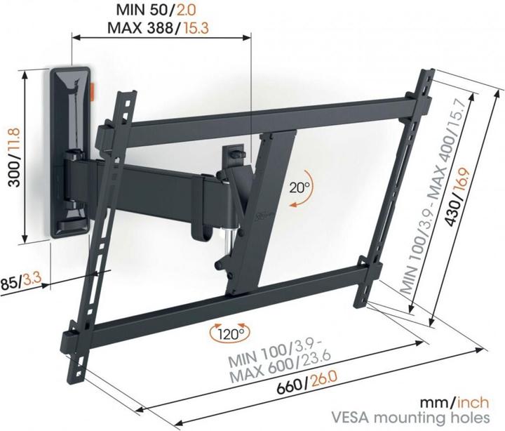Produktbild Vogels TVM 3625 (Wand, 77", 35 kg)