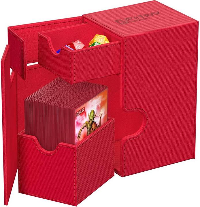 Immagine prodotto Ultimate Guard Flip'n'Tray 80+ XenoSkin Monocolor Rouge
