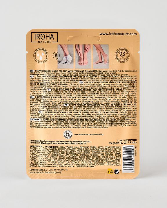 Produktbild Iroha Nature Nature - Foot Mask Socks Repair Peach (Fussmaske, 9 ml)