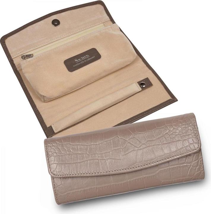 Actual product image Sacher 1010.0916P18 - Jewellery roll new classic grey full grain leather