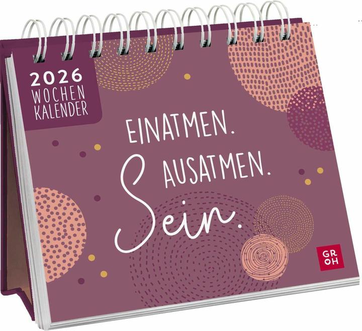 Actual product image Mini-Wochenkalender 2026: Einatmen. Ausatmen. Sein (Hardcover, German)