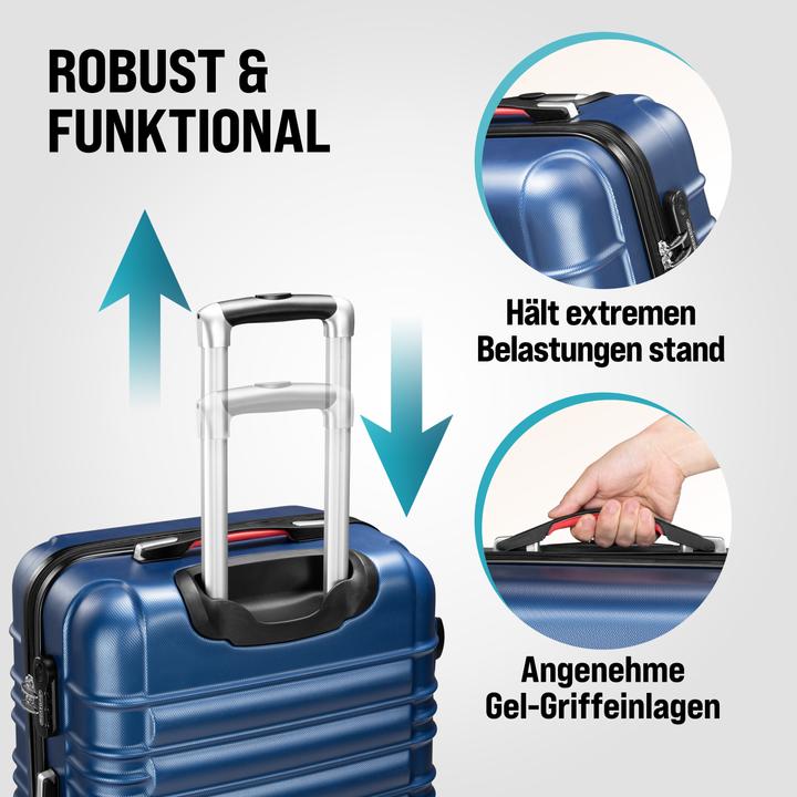 Image du produit Monzana Boîtier rigide avec accessoires set de 4 (120 l, Bagage à main (jusqu'à 50l), M (50 - 90l), L (90 - 115l), XL (à partir de 115l))