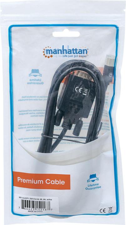 Produktbild Manhattan Mini DisplayPort — VGA (1.80 m, DisplayPort, VGA)