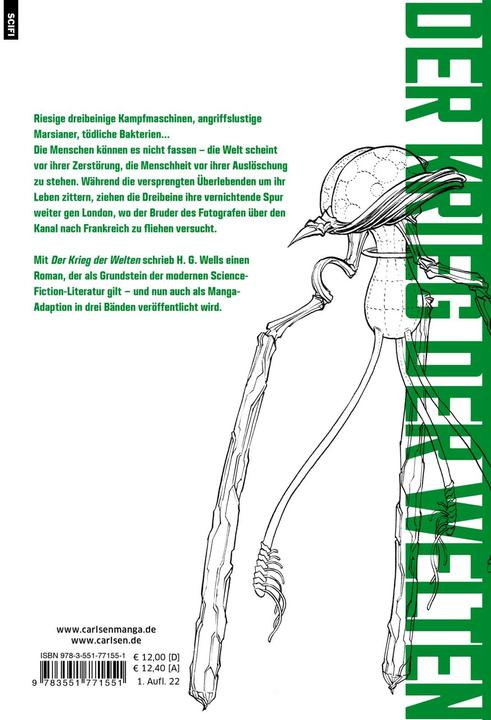 Image du produit H.G. Wells - Der Krieg der Welten 2 (Allemand, H. G. Wells, Ihara Sai, 2022)