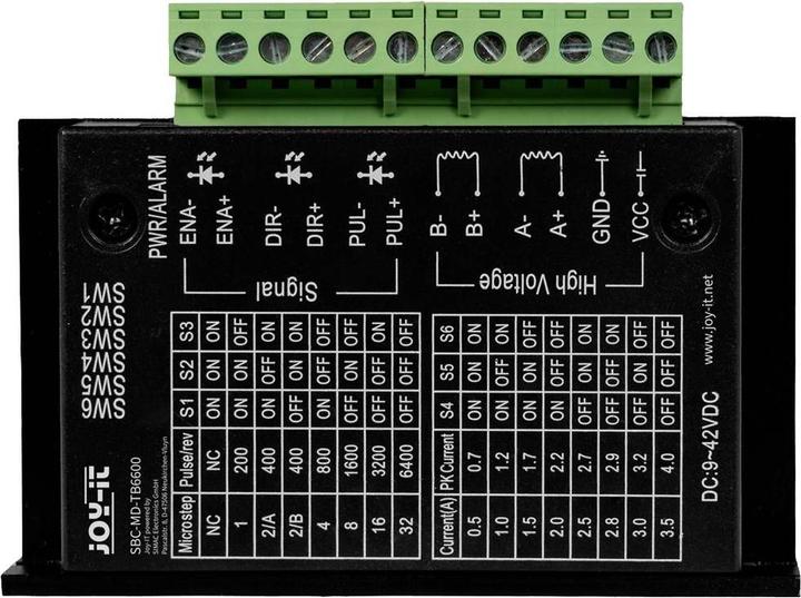 Actual product image Joy-it SBC-MD-TB6600 Stepper motor driver (Motor)