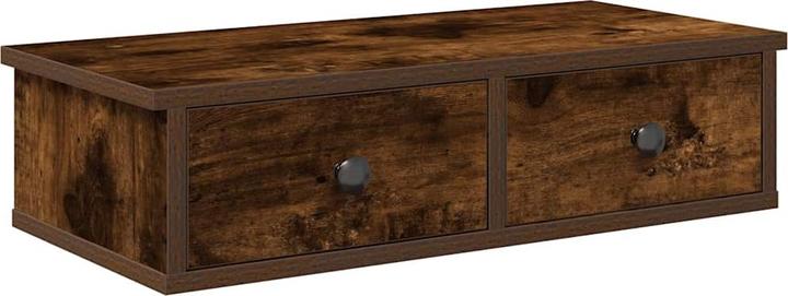 Produktbild VidaXL Wandregal mit Schubladen Räuchereiche 80x31x17 cm Holzwerkstoff