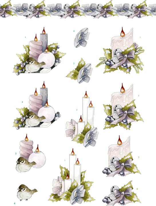 Produktbild Card Deco Essentials 3D-Stanzbogenbuch "Christmas Flowers" (16 x)