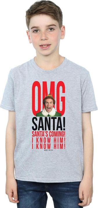 Actual product image Elf Boys OMG Santa I Know Him T-Shirt (140, 146)