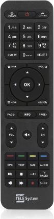 Actual product image Telesystem TELE System 58035012 IR Remote Control Wireless TV Tuner Buttons (Device-specific remote control)