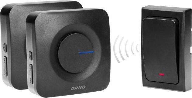 Produktbild Orno Bellaidis ONDO 2 AC Mains With 2 Emfänger 1 Knopfbatterie Kostenlos Lernsystem 36 Sounds 200m Schwar