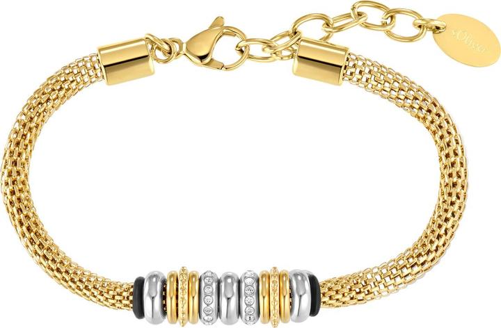 S.Oliver Armschmuck für Damen, Edelstahl, Zirkonia synth. (21 cm, Edelstahl)