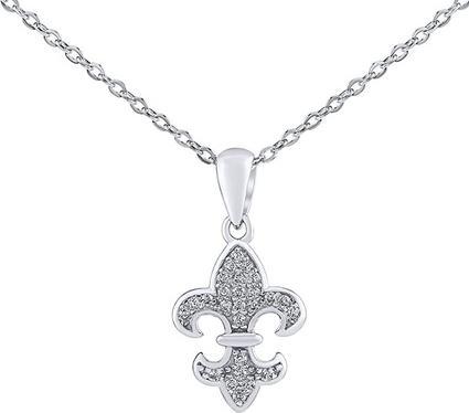 Produktbild Silvego Henriette Girl Scout Lily Silver Necklace with Brilliance Zirconia DCC1608267N