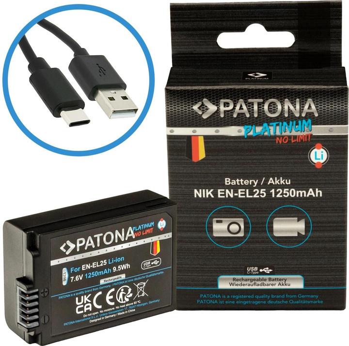 Actual product image Patona Platinum battery for Nikon EN-EL25 (Rechargeable battery)