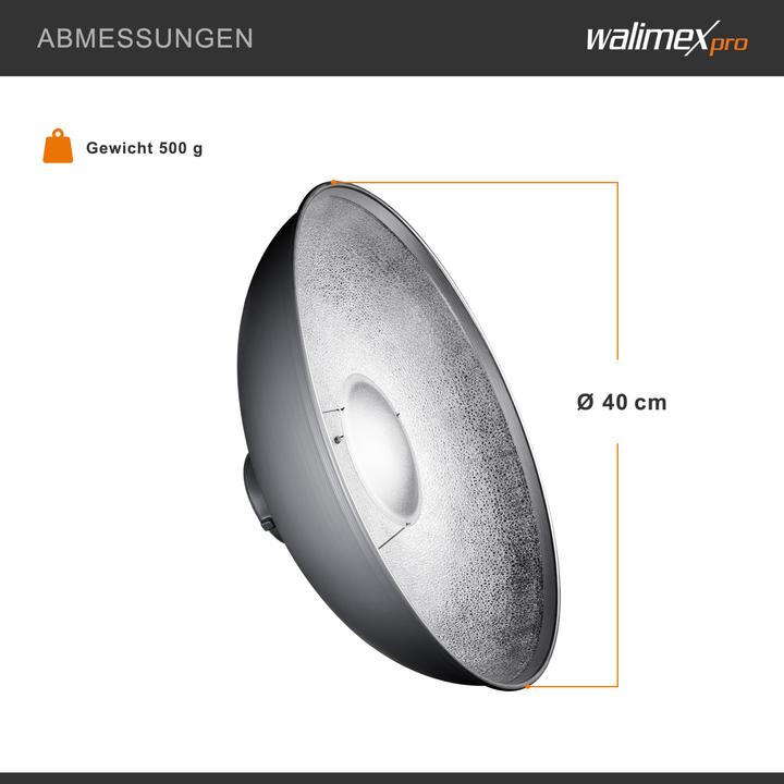 Actual product image Walimex pro Beauty Dish for & K 40cm (Beauty dish, 40 cm)