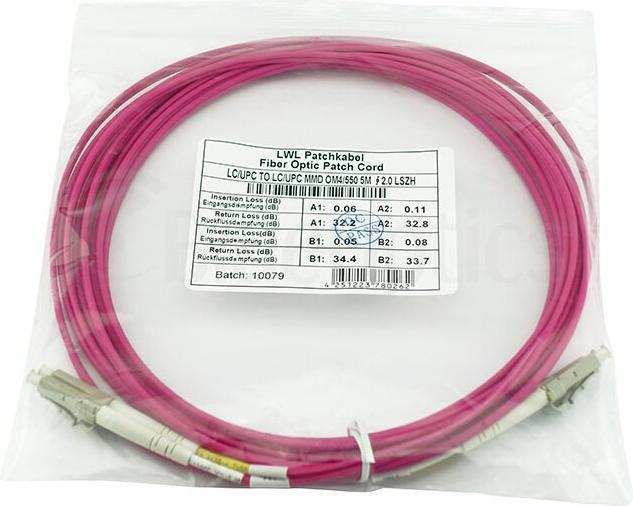 Actual product image CBO Fibre optic patch cable LC / LC MM OM4 magenta 50.0m (50 m)