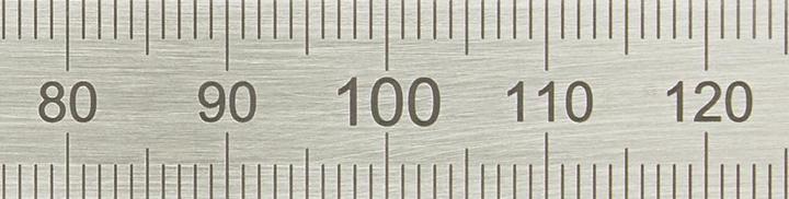 Actual product image Magni Helios Preisser flexible steel rule (stainless spring steel, scale: top and bottom 150 mm) (mm)