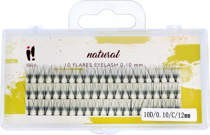 Actual product image Ibra Tufts Of False Eyelashes 0.10 C-12Mm (Artificial eyelashes)