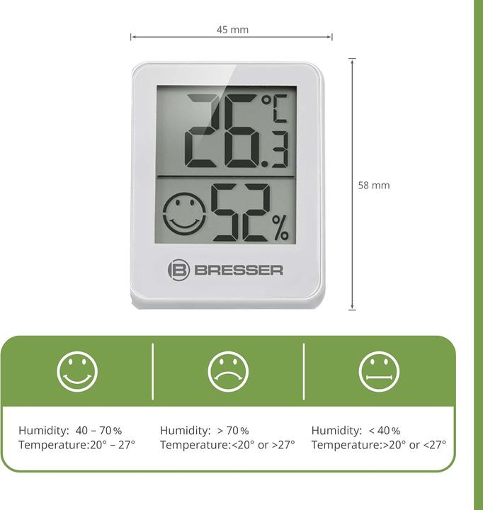 Image du produit Bresser Thermo-hygromètre numérique avec zone de confort