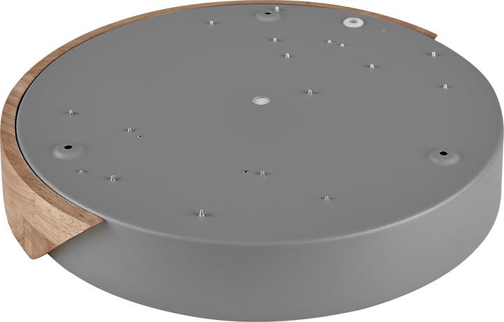 Image du produit Beliani Plafonnier LED gris / bois clair rond PATTANI (1400 lm)
