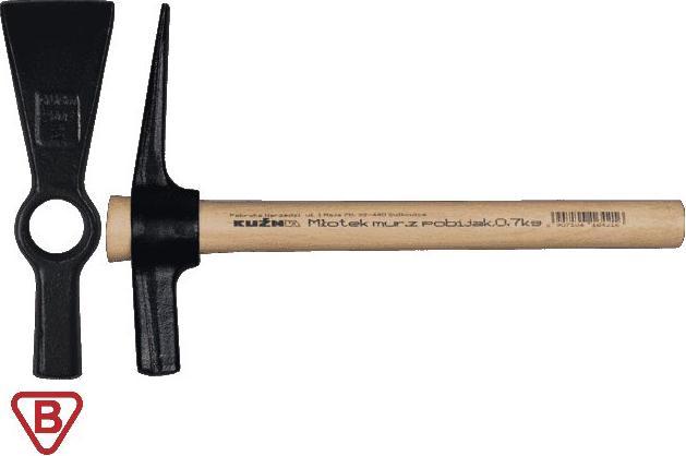 Produktbild Kuźnia Kalvė Sulkovičius Hammer Ziegelhammer 700 g 320 mm (MLO MUR 0,7K) (850 g)