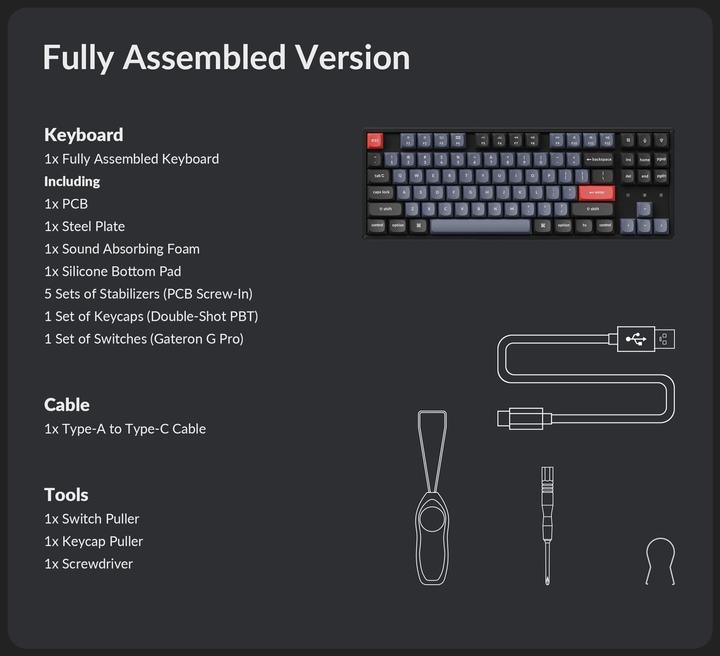 Produktbild Keychron K8 Pro (US, Kabelgebunden, Kabellos)