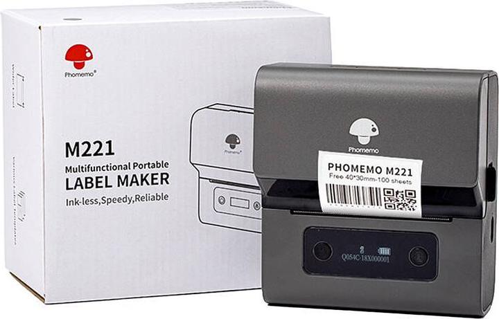 Produktbild Phomemo M221 portable label printer (gray-black)