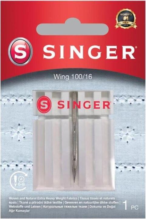 Actual product image Singer WING sewing machine needle, 100/16