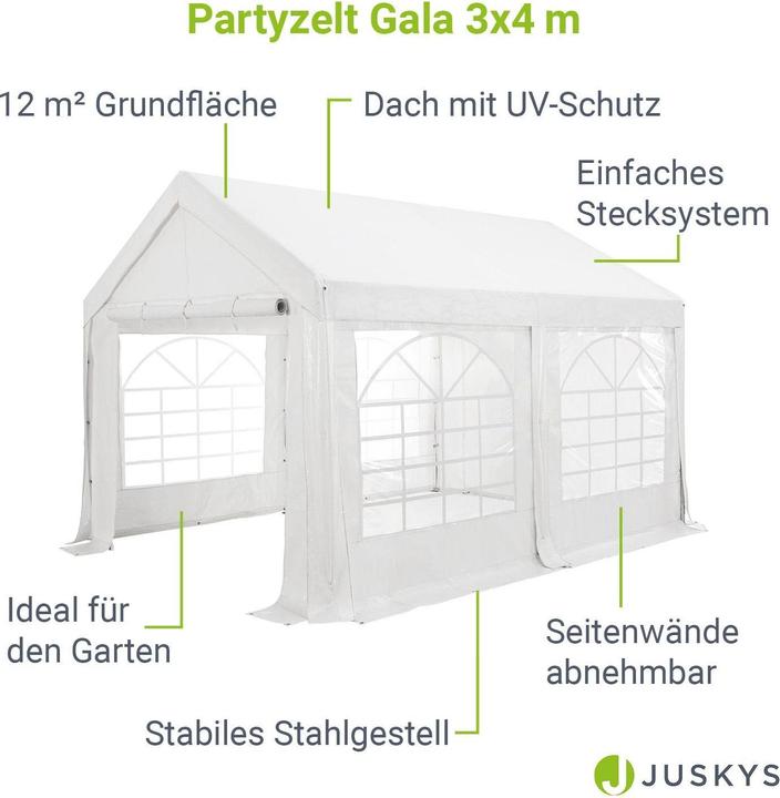 Actual product image Juskys Gala party tent (400 cm, 300 cm)