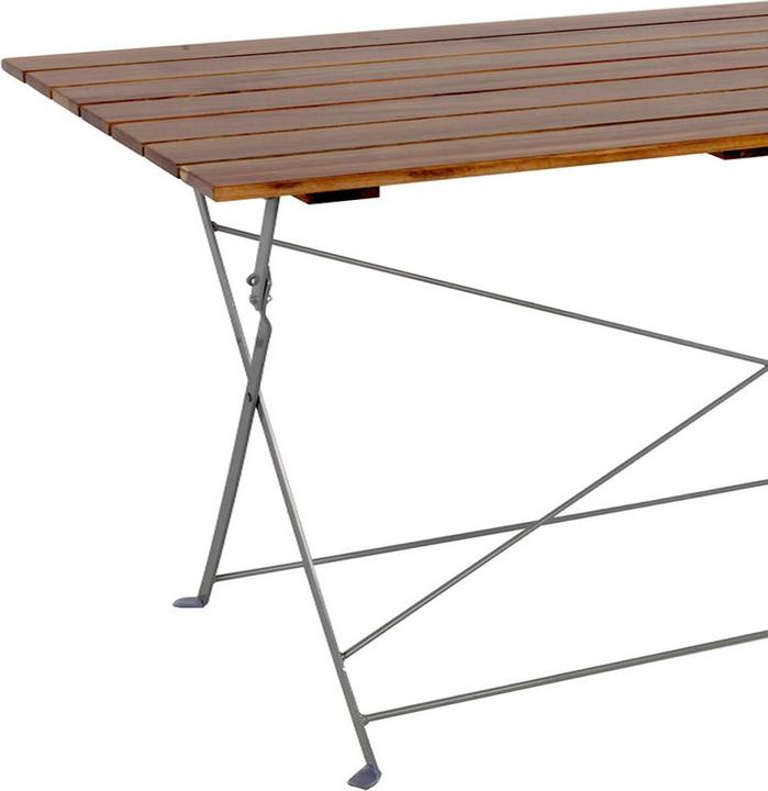 Produktbild Mojawo Biergarten Tisch Klapptisch Gartentisch Esstisch Akazie Stahl 120x70cm (120 cm)