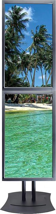 Actual product image Peerless Flat Panel Display Stand FPZ-600 - Setup for 4 LCD Displays - Black - Bi (Ground, 60")