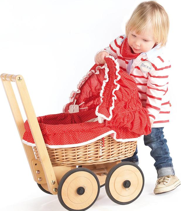 Actual product image Pinolino Mona wicker doll's pram incl. duvet cover