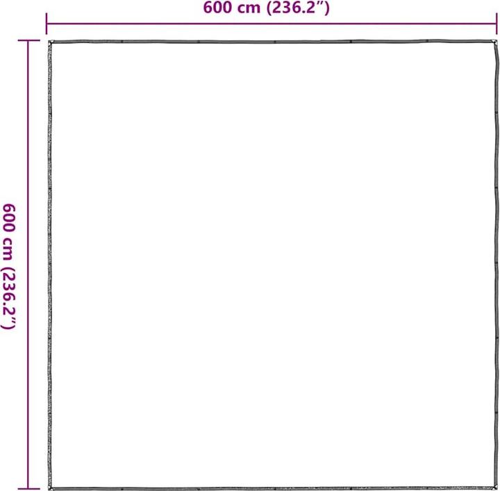 Actual product image VidaXL Transparent tarpaulin with eyelets 6x6 m polyethylene transparent tarpaulin (600 x 600 cm)